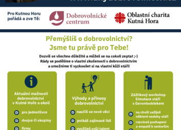 Dobrovolnictví v Kutné Hoře? Přijďte zjistit, jak a kde pomáhat